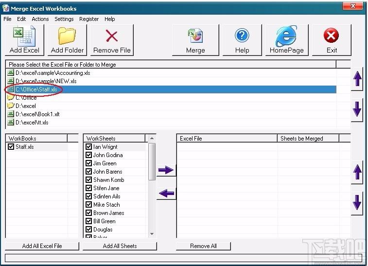Merge Excel Workbooks下载,Excel合并软件,Excel合并
