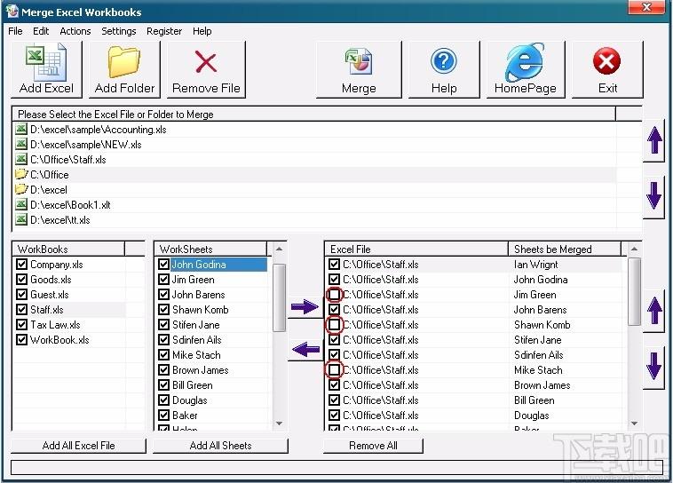 Merge Excel Workbooks下载,Excel合并软件,Excel合并