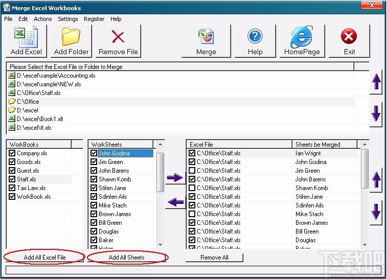 Merge Excel Workbooks下载,Excel合并软件,Excel合并